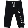 FRIENDS Bodysuit Pants and Hat 3 Piece Outfit Set Black - 3 of 4
