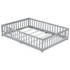 Whisen Twin Size Montessori Floor Platform Bed with Built-in Book Storage Rack on Headboard - 3 of 4