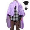 Unique Bargains Fashion Hair Cutting Cape with Brush 61.42"x56.3" Purple 1 Set - 2 of 4