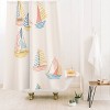 Deny Designs Sabina Fenn Illustration Striped Sailboats Shower Curtain - 2 of 2