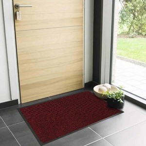 Evideco French Home Goods Heavy-Duty Non-Slip Rubber Door Mat for High Traffic Areas - Available in Multiple Sizes and Colors - 1 of 4