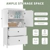 Okak Tall Freestanding Bathroom Storage Cabinet, Versatile Storage Cabinet with 2 Large Drawer, 1 Door Cabinet&Adjustable Shelves - 2 of 4