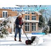 Coucheta 29 Inch Heavy Duty Metal Snow Shovel with Wheels, Adjustable Handle & 5-Position Blade, Orange Snow Pusher for Driveway Sidewalk - 2 of 4