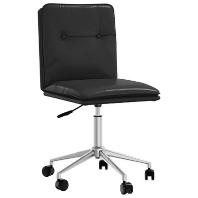 vidaXL Dining Chair Black Faux leather, plywood, metal Standard