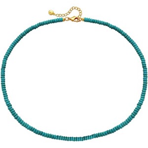 Gold Beaded Choker Necklace 18K Plated Dainty Chain for Women - 1 of 4