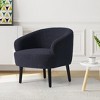 WestinTrends Alexandria 29" Wide Mid Century Modern Faux Shearling Barrel Accent Arm Chair - 2 of 4