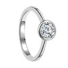 Guili Rose, Gold, or White Gold-Plated CZ Bezel Solitaire Ring, a timeless and radiant piece. Sizes 5, 6, 7, and 8. - 3 of 3