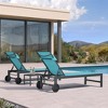 PURPLE LEAF Outdoor Lounge Chair Set Aluminum Patio Chaise Lounger with Side Table and Pillow for Outside Pool Beach Sunbathing Tanning Recliner - 2 of 4