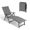 1 pc Crestlive Products Chaise Lounge Chair Outdoor Adjustable Aluminum Folding Patio Recliner Chair - 2 of 4