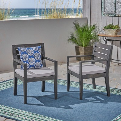 Maggift Patio Modern Accent Chairs, Outdoor Conversation Chairs, with Leisure Used, for Backyard, Garden, Gray, 23"*23.75"*35.5"