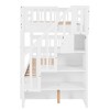 NicBex Twin over Twin Bunk Bed Convertible Design Wood Frame Bed Frame with Storage Stairs and Full Length Guardrail, No Box Spring Required - 4 of 4