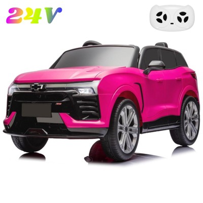 Jojoka 24V 2-Seater Licensed Chevrolet Blazer Kids' Electric SUV Ride-On with Parent Remote, 3-Speed, Bluetooth Music, LED Lights