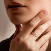 Pure Collection by Ross-Simons 0.20 Carat Lab-Grown Sapphire Curve Ring in 18kt Gold Vermeil Size 6 - 2 of 4