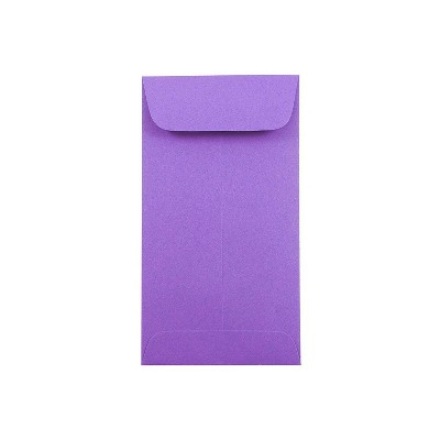 JAM Paper #7 Coin Business Colored Envelopes 3.5 x 6.5 Violet Purple Recycled 1526758