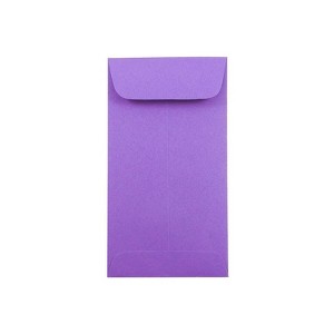 JAM Paper #7 Coin Business Colored Envelopes 3.5 x 6.5 Violet Purple Recycled 1526758 - 1 of 2