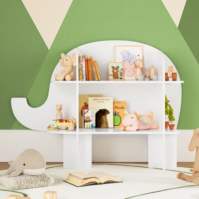 Arceso  Kids Bookshelf, Toddler Bookshelf for Kids, Baby Montessori Bookshelf and Toy Storage, Wooden Kids Bookcase, Book Shelf White
