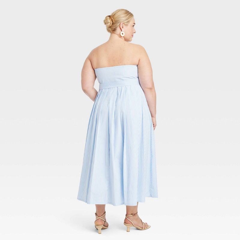 Women's Belted Midi Bandeau Dress - A New Day™, 3 of 10