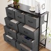 FURNIinspire Utility Storage Cabinets 9 Drawer Multi-Functional Tall Dresser Ideal for Organization in Kids Rooms and Beyond, Gray, 39.3"*11.8"*39.9" - 4 of 4