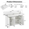 Rolling Kitchen Island, with Spice Rack, Towel Rack, Open Side Racks, Power Outlet and Storage Drawers, Multiple Design Styles and Color Combinations - 2 of 4