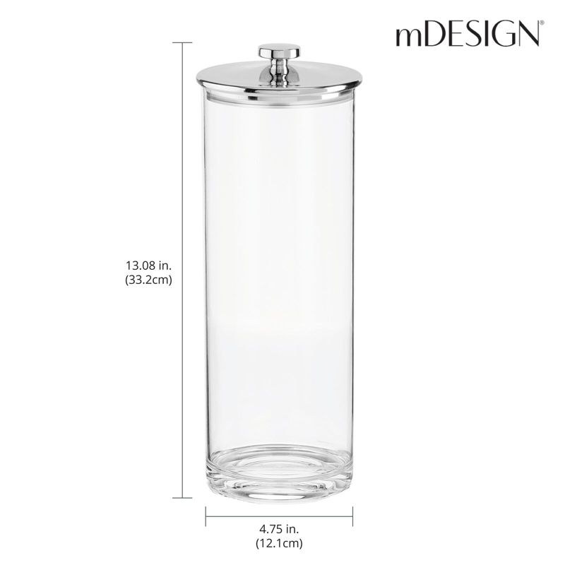 mDesign Tall Kitchen Apothecary Airtight Canister Jars - 2 Pack, 4 of 9