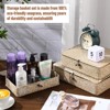 Aoibox Set of 4 Seagrass Wicker Storage Baskets with Lids Decorative Flat Organizer Bins for Closet Shelf Bedroom White - 4 of 4