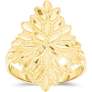 10k Yellow Gold 23.2mm Floral Burst Ring - 1 of 4