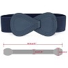 INSPIRE CHIC Women's Interlock 8-shaped Faux Leather Buckle Elastic Belt 1 Pc - 3 of 4