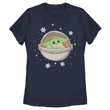 Women's Star Wars The Mandalorian Christmas The Child Space Cruise T-Shirt