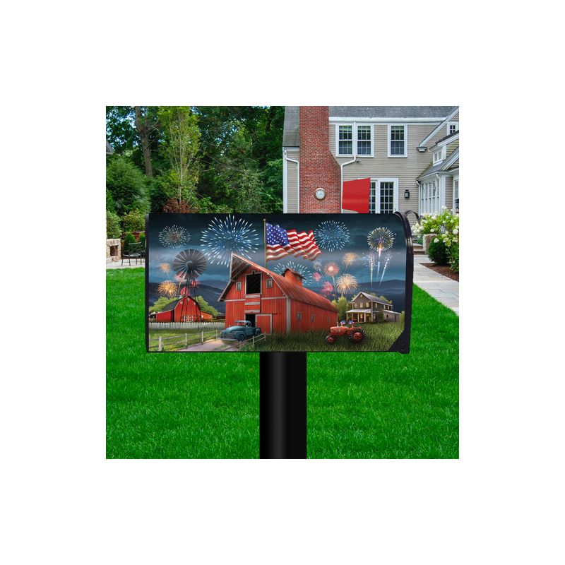 American Celebration Barn Summer 4th of July Mailbox Cover  - Standard Size - Briarwood Lane, 2 of 4