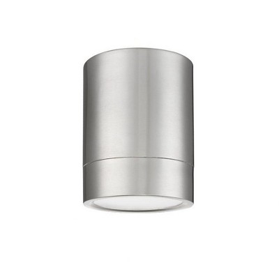 Brushed Nickel LED Cylinder Flush Mount Ceiling Light