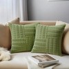 REGALWOVEN Solid Corduroy Soft Decorative Throw Pillow Covers for Modern Farmhouse Home Decor 18 x 18 Inch 2 Pcs - 2 of 4