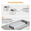ROVSUN 9QT Stainless Steel Chafing Dish Buffet Set with Electric and Fuel Heating with Full Size & 2 Detachable Food Pans for Party - 3 of 4