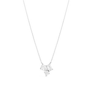 SHYMI Three Fancy Shape Stone Necklace — .925 Sterling Silver, 14k Gold-Plated - Rhodium Plated, Cubic Zirconia, Adjustable Chain - 1 of 1