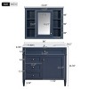 36'' Modern Bathroom Vanity with Sink and Medicine Cabinet, Freestanding Storage with 2 Doors and 3 Drawers-3irtyhousy - 4 of 4