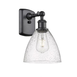 Bristol Glass - 1 Light Wall Sconce In Industrial Style-11.25 Inches Tall and 8 Inches Wide - 1 of 1