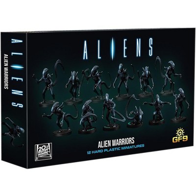 Alien Warriors 30mm Black Hard Plastic Miniatures Set