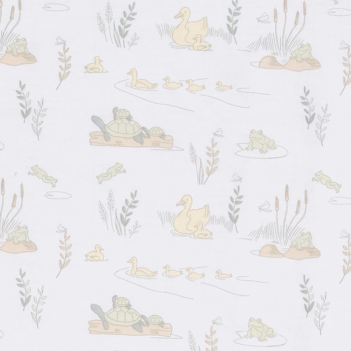 Lambs & Ivy Froggy and Friends 100% Cotton Baby Fitted Crib/Toddler Sheet - thumbnail 3