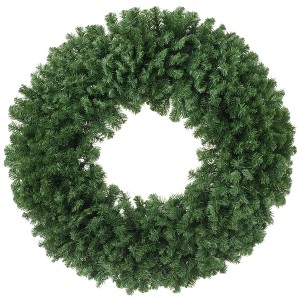 Casafield Artificial Christmas Wreath for Front Door, Window or Mantel, Green Fir Indoor/Outdoor Holiday Décor - 1 of 4