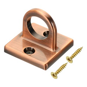 Unique Bargains Metal Rope Barriers Wall Ceiling Mount Pad Eye Plate U Hooks - 1 of 4
