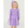 RuffleButts Toddler Girls Flutter Tulle Long Sleeve Twirl Dress - 3 of 4