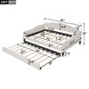 PAGED Full Size Upholstered Daybed Modern Tufted Bed Wooden Bed Frame for Bedroom and Living Room - 3 of 4