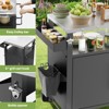 Outdoor Grill Cart with Stainless Steel Top, Rolling Kitchen Island on Wheels with Storage, Patio Bar Cart with Hooks for Backyard Garden - 4 of 4