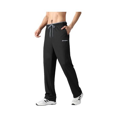 Lomsoe Men's Joggers Pants with Zipper Pockets,Lightweight Sweatpants,Open Bottom Athletic Loose Fit Training Pants.