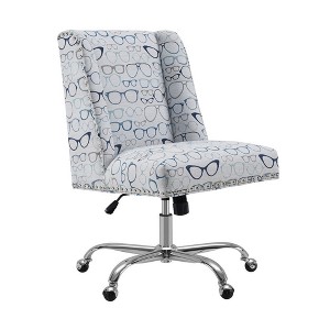 Draper Glasses Office Chair Blue - Linon