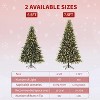 COZONY Prelit Pencil Christmas Tree with Lights, 8 Modes, Hinged Branches & Foldable Metal Stand, Realistic PE & PVC Xmas Tree for Home, Porch - 3 of 4