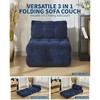 3-in-1 Folding Sofa Bed, Convertible Sleeper with Pillow & Back Support, Compact Floor Lounge for Living Room, Bedroom, Guest Room - 3 of 4