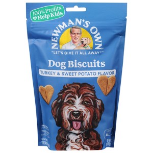 Newman's Own Turkey & Sweet Potato Biscuits Dog Treat - 10oz - 1 of 3