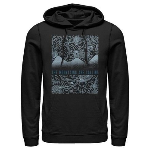Men's Lost Gods The Mountains Are Calling Pull Over Hoodie - Black ...