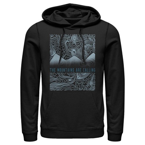 Men s Lost Gods The Mountains Are Calling Pull Over Hoodie Black Medium Target