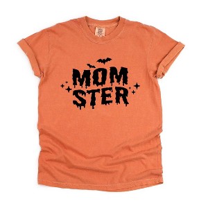 Simply Sage Market Women's Momster Bats Short Sleeve Garment Dyed Tee - 1 of 4